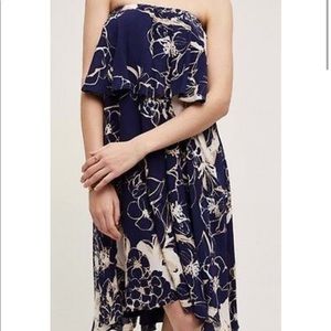 Anthropologie Strapless Floral Enna dress, small